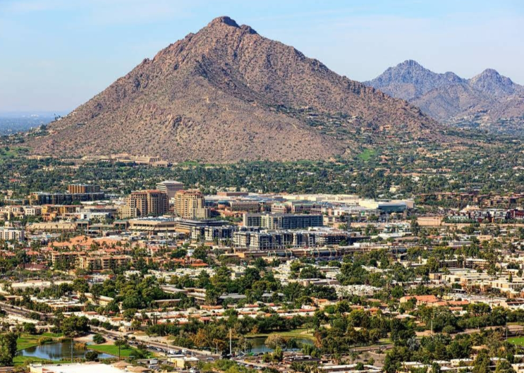 Scottsdale, Arizona, from the air.